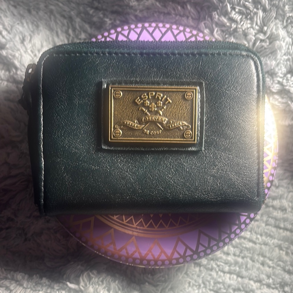 Esprit Green Wallet with Gold Accent